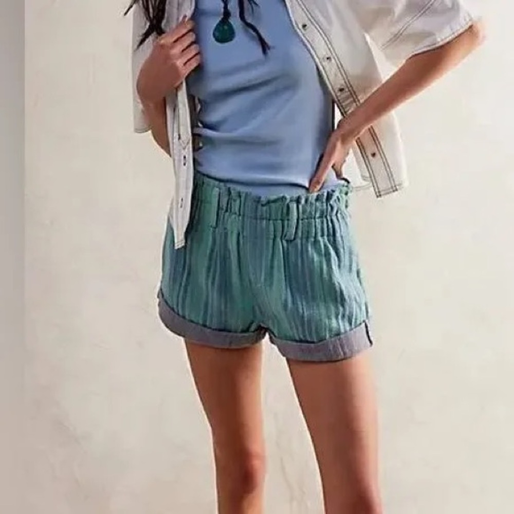 Free People Solar Flare Baja Striped Shorts